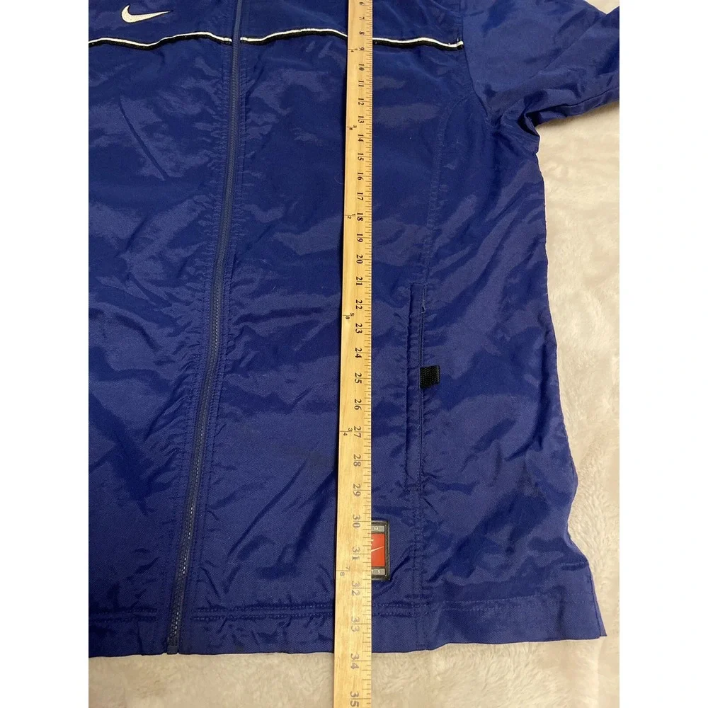 Vtg NIKE Team Sport Men's XXL Coat Jacket Heavy Nylon Blue Zip Sports Parka